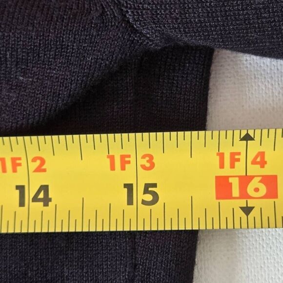 Central Park West Womens Black Long Sleeve Scoop Neck Peplum Top Medium - Picture 8 of 10